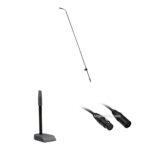 Audix MB5055 MicroBoom System Kit de micrófono condensador de alto rendimiento con cuello de cisne de 50" (negro, cardioide)
