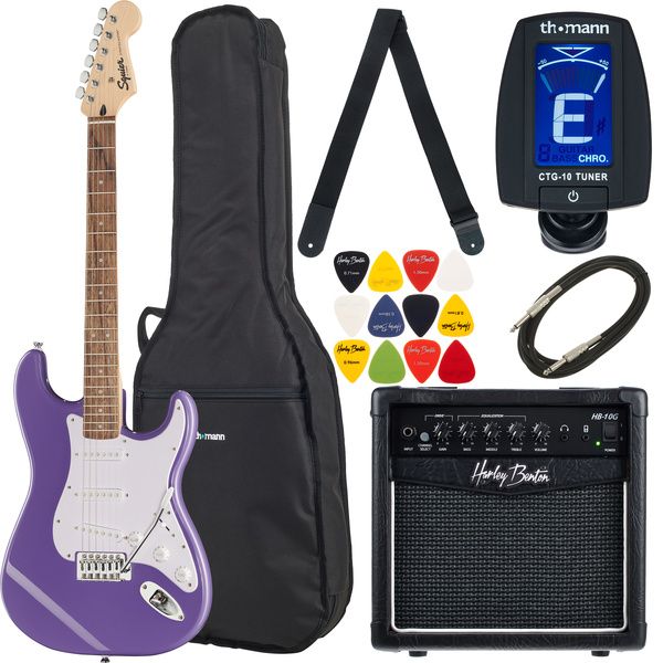 26aab383a7946258443133a9121b1075.jpg Squier Sonic Strat LRL Ultravi Set - Imagen 1