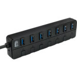Hub USB 3.0 de 7 puertos Adesso con interruptores de alimentación y adaptador - Imagen 4