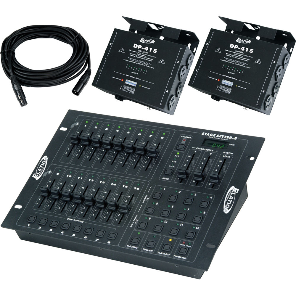 2bc963185cbc16a218859f08a46e480e.jpg American DJ Stage Pak 1 Sistema de paquete de controlador y atenuador - Imagen 1