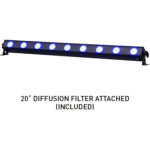 American DJ UBL9H RGBAL+UV Barra de luz lineal con filtro de difusión (9 LED) - Imagen 5