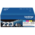 Brother TN223 Cartucho de tóner de rendimiento estándar, paquete de 4 para impresoras todo en uno seleccionadas de la serie HL/MFC - Imagen 2