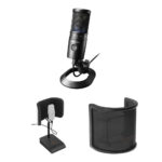 Audio-Technica AT2020USB-X Kit económico de escritorio con filtro reflectante y pantalla emergente
