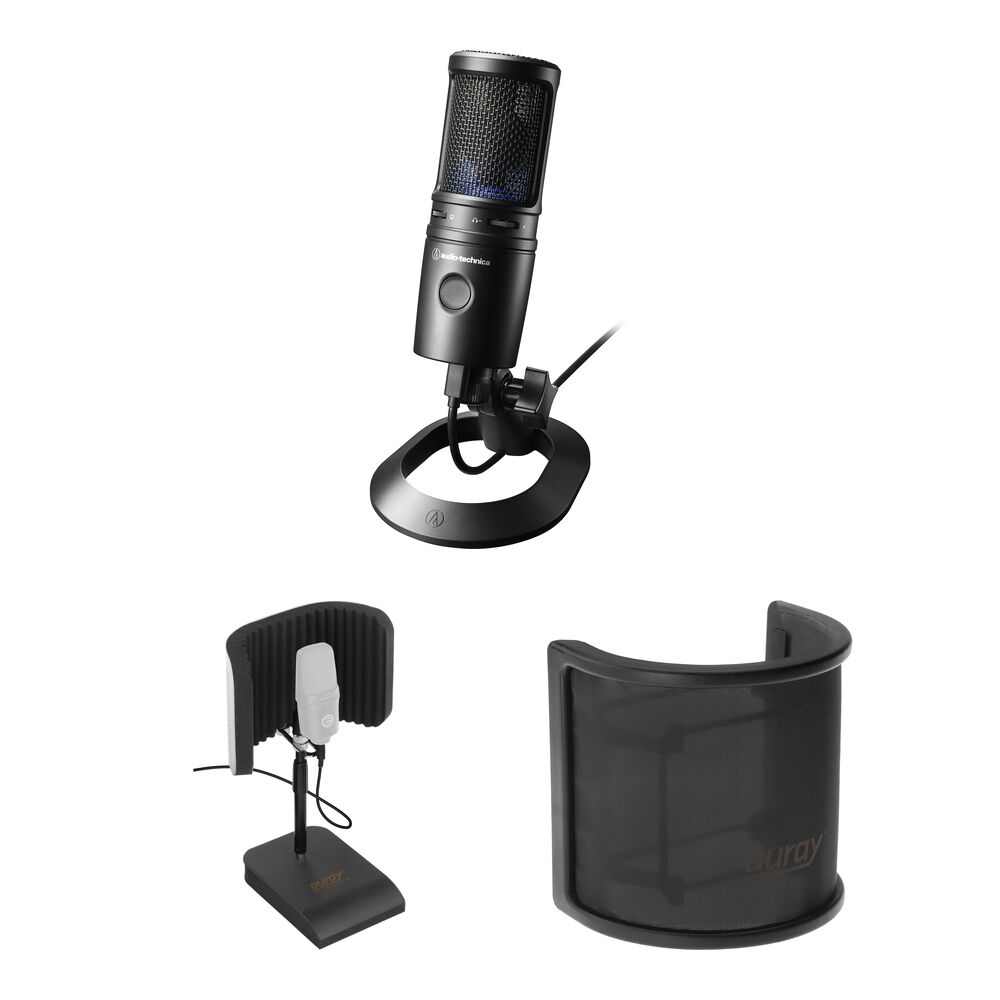 2d33186e20958cd8e39f8023e62b6895.jpg Audio-Technica AT2020USB-X Kit económico de escritorio con filtro reflectante y pantalla emergente - Imagen 1