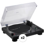 Audio-Technica AT-LP120XBT-USB Stereo Turntable with USB and Bluetooth (Black, Pair) - Imagen 2
