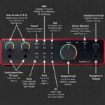 Kit de interfaz de audio Focusrite Scarlett 2i2 USB-C (4.ª generación) con micrófono Rode NT1 Signature Series y monitores JBL - Imagen 13