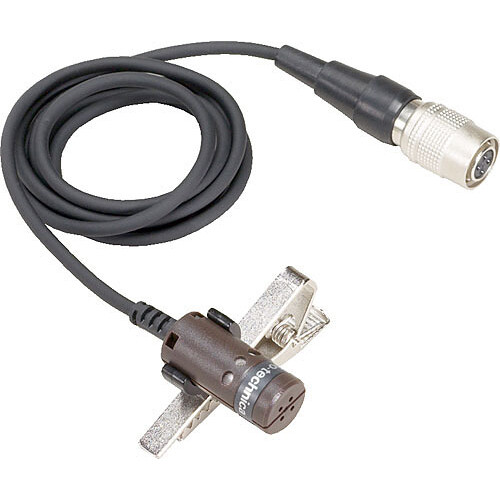 2f66efd7259d88e298defc8d8855f4d8.jpg Audio-Technica AT829cW Micrófono de condensador cardioide Lavalier (negro, conector Hirose de 4 pines con bloqueo) - Imagen 1