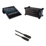 Paquete de interfaz de rack de audio y mezclador digital Allen & Heath Qu-16C (edición Chrome)