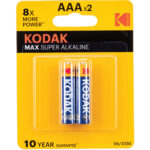 Pilas alcalinas Kodak AAA de 1,5 V (paquete de 2)
