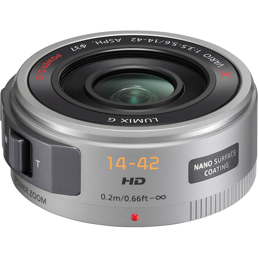 31fbd11a5c33db674c8f21aa864c570b.jpg Panasonic LUMIX G X Vario PZ 14-42mm f/3.5-5.6 Potencia O.I.S. Lente con kit de filtro (plateado) - Imagen 1