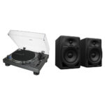 Audio-Technica AT-LP140XP Direct Drive Professional DJ Turntable Kit with Monitors