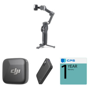 DJI Osmo Mobile 7P Smartphone Gimbal con mini transmisor con clip y kit de banco de energía (negro)