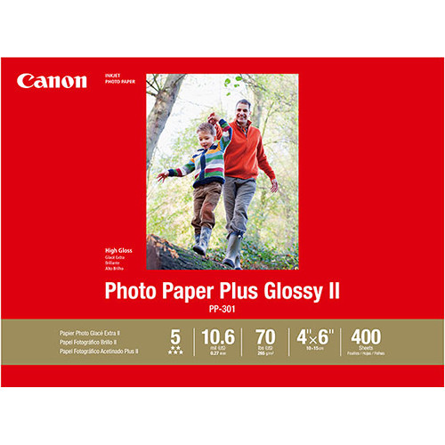 33a06b5c38bb218d4042b9573bb523b2.jpg Canon PP-301 Photo Paper Plus Glossy II (4 x 6", 400 Sheets) - Imagen 1