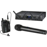 Audio-Technica ATW-1312/L System 10 PRO Sistema combinado inalámbrico digital de doble canal Lavalier y micrófono de mano (2,4 GHz)