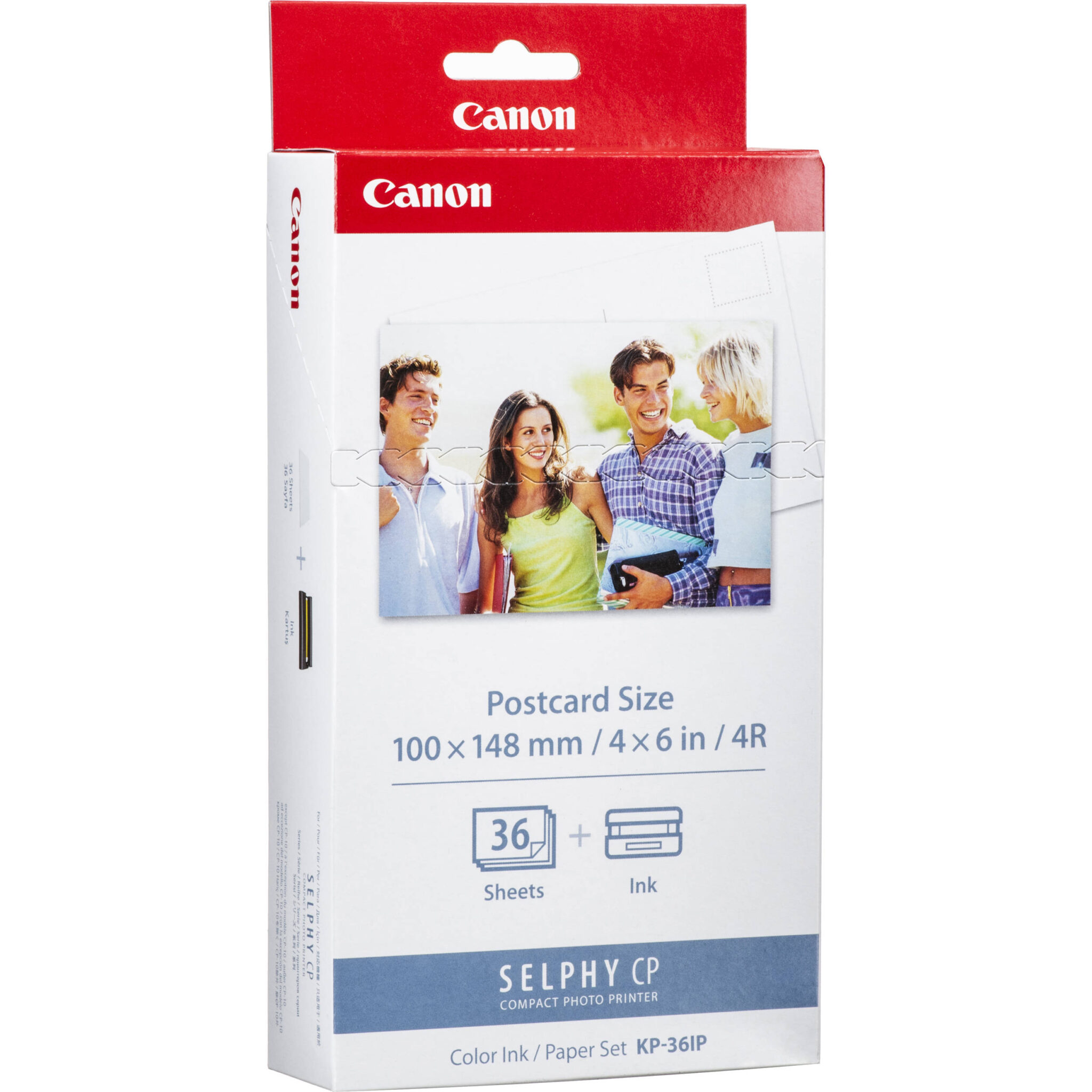 3488c8b662d470bbf5d8df778448e48c.jpg Canon KP-36IP Color Ink & Paper Set (4 x 6" Paper, 36 Sheets) - Imagen 1