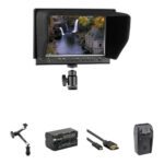 Monitor en cámara Elvid RigVision de 7" con batería, brazo articulado y kit de cable HDMI - Imagen 2