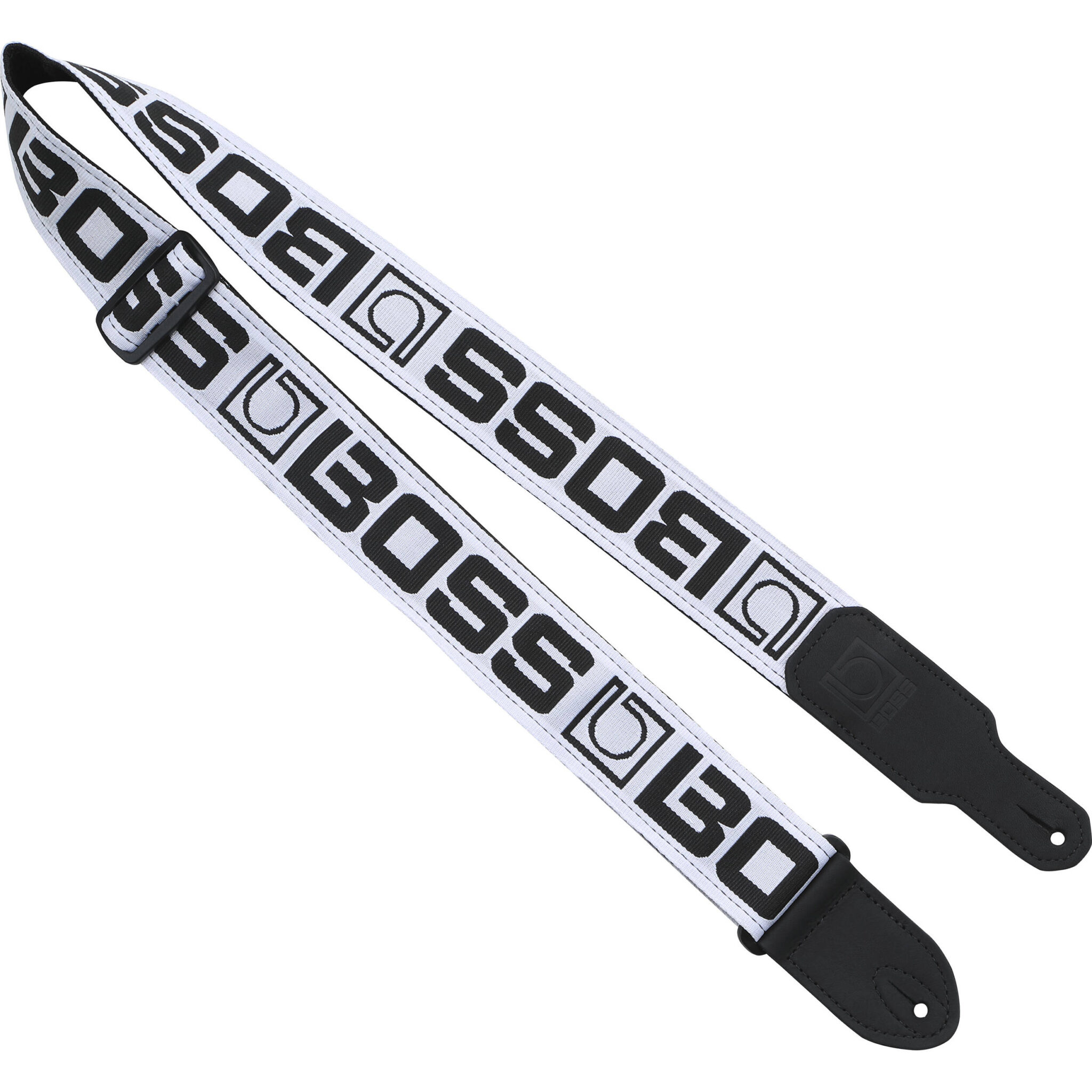 35af76daf8f402880458d1c302f6b351.jpg Correa para instrumentos con monograma BOSS BSM-20-WB (correa blanca, logotipo negro) - Imagen 1