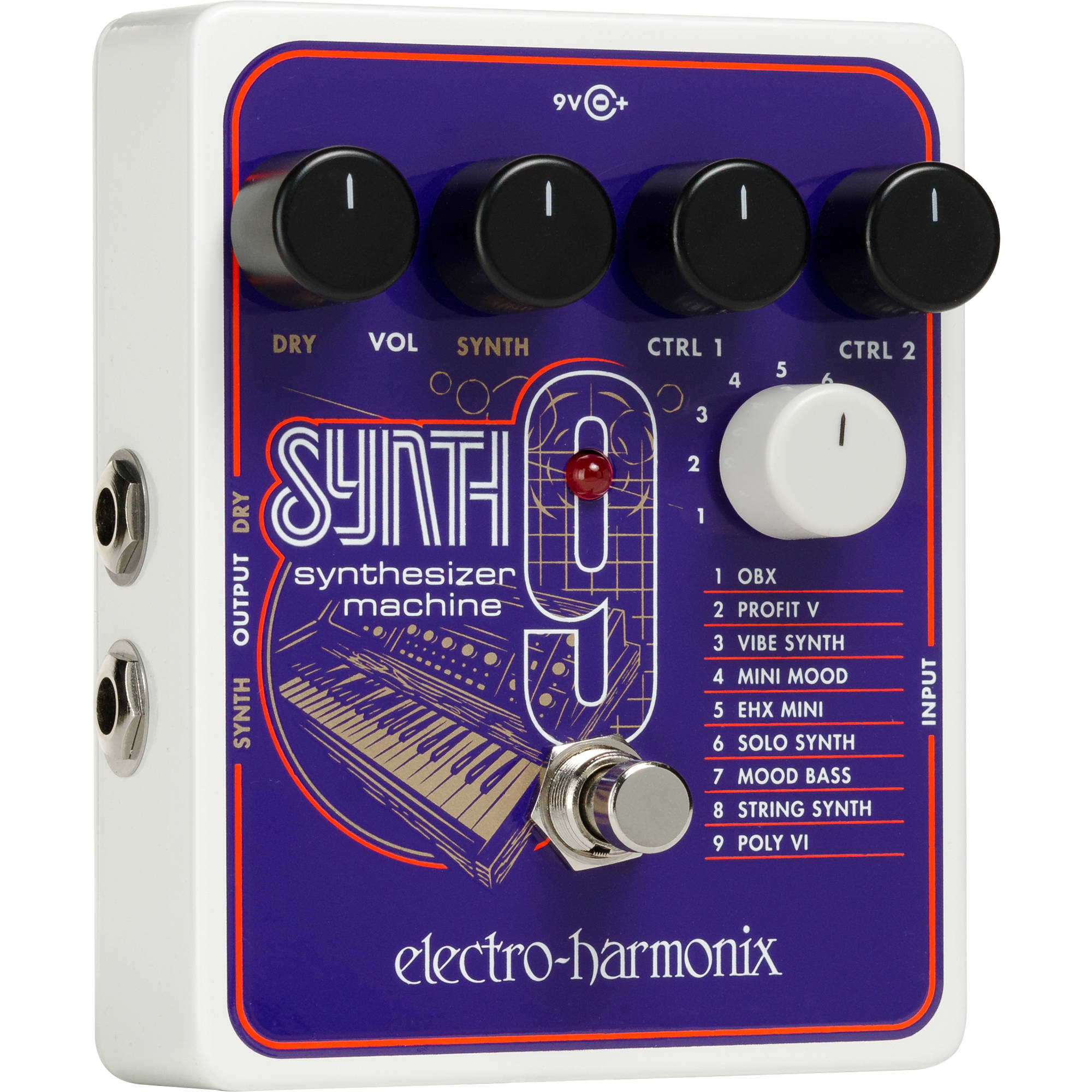 370b1835ffb01875a73713276ded205e.jpg Máquina sintetizadora Electro-Harmonix Synth9 para guitarra eléctrica y bajo (fuente de alimentación incluida) - Imagen 1