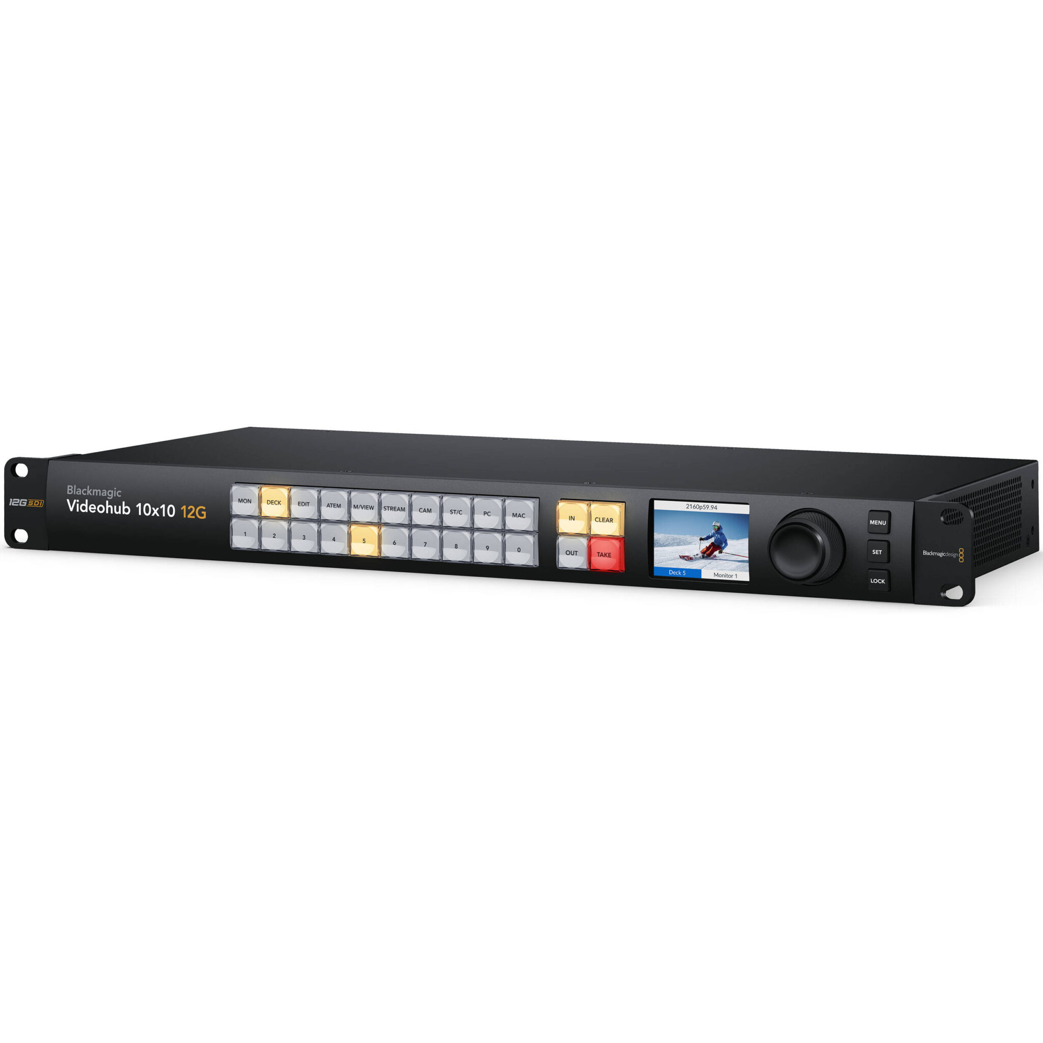 37d86b2557cf15e6248d53968e44376a.jpg Enrutador de vídeo de latencia cero Blackmagic Design Videohub 10x10 12G - Imagen 1