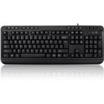 Teclado multimedia Adesso EasyTouch 132 con concentrador USB de 3 puertos (negro)