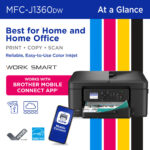 Brother Work Smart MFC-J1360DW Impresora multifunción de inyección de tinta a color inalámbrica con kit de cartucho de tinta negra de alto rendimiento LC501XLBK - Imagen 11