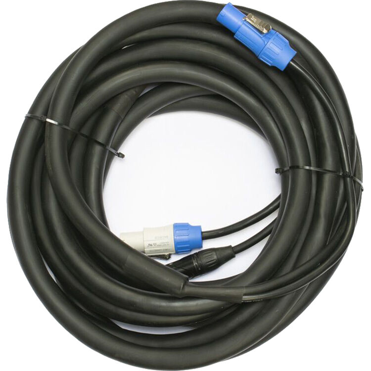39bb541f3eabdf908991db97c2b1e240.jpg American DJ 5-Pin XLR DMX Locking Power Link Combo Cable (25') - Imagen 1