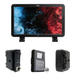 Monitor Atomos NEON 4K HDR de 17" con kit de alimentación de batería dual (montaje dorado) - Imagen 2