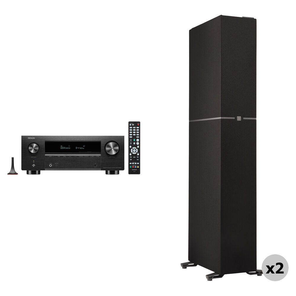 3b3862a4f156578fe0c5ff3888a4a2b3.jpg Denon AVR-X3800H Receptor A/V de red de 9,4 canales con kit de altavoces de pie Dymension DM70 (par) - Imagen 1