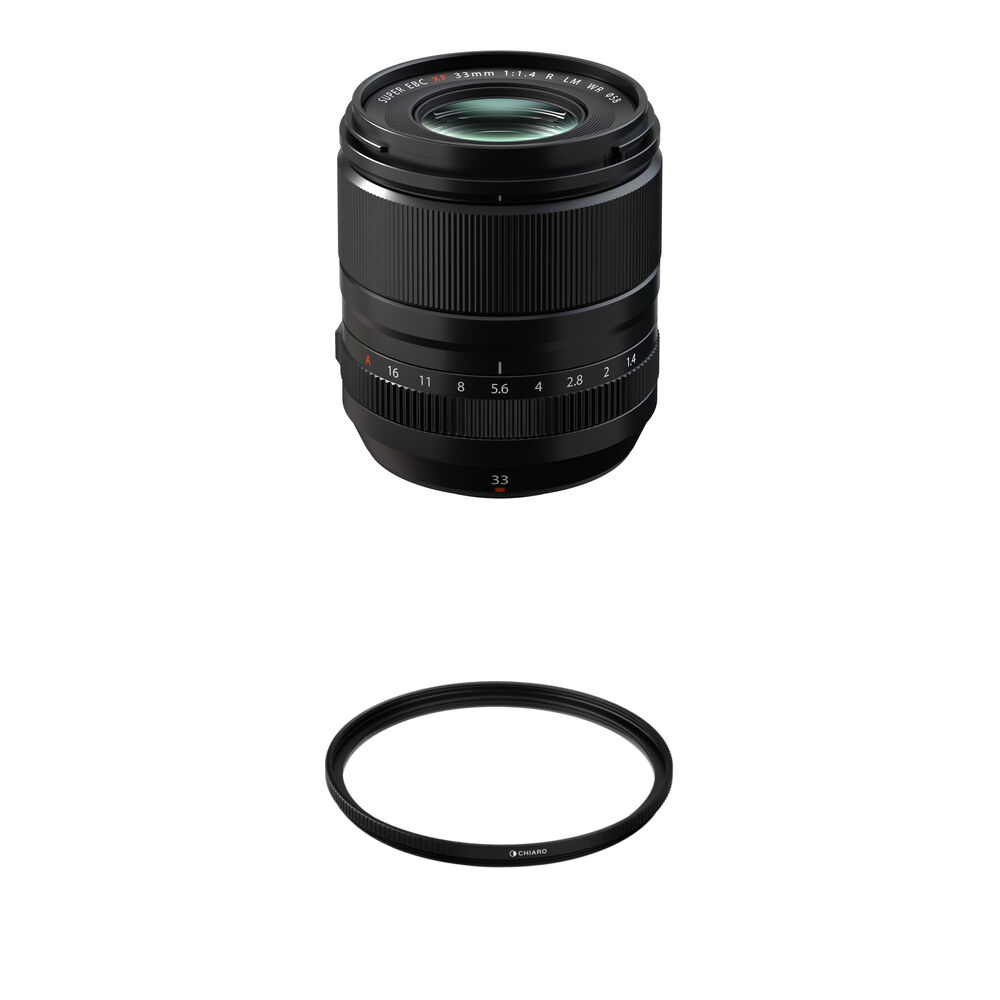 3bb557342ee9a0958b3615f22b1b327f.jpg Lente FUJIFILM XF 33mm f/1.4 R LM WR XF con kit de filtro UV - Imagen 1