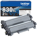 Impresora láser monocromática multifunción Brother HL-L2480DW con kit de cartucho de tóner negro de alto rendimiento TN830XL2PK