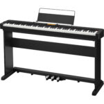Casio CDP-S360 Kit de piano digital portátil de cuerpo delgado de 88 teclas con soporte, banco y pedal (negro) - Imagen 7