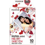 Película instantánea FUJIFILM instax mini (Boceto de corazón, 10 exposiciones) - Imagen 2