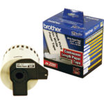 Brother DK-2205 Etiquetas de papel continuo (blancas, etiquetas cortadas a medida, 2,4" x 100')