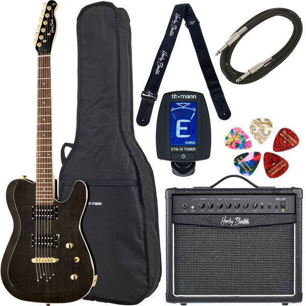 3f68efe614777ffbc8857ee9dfd4bcc6.jpg Harley Benton TE-40 TBK Bundle 1 - Imagen 1