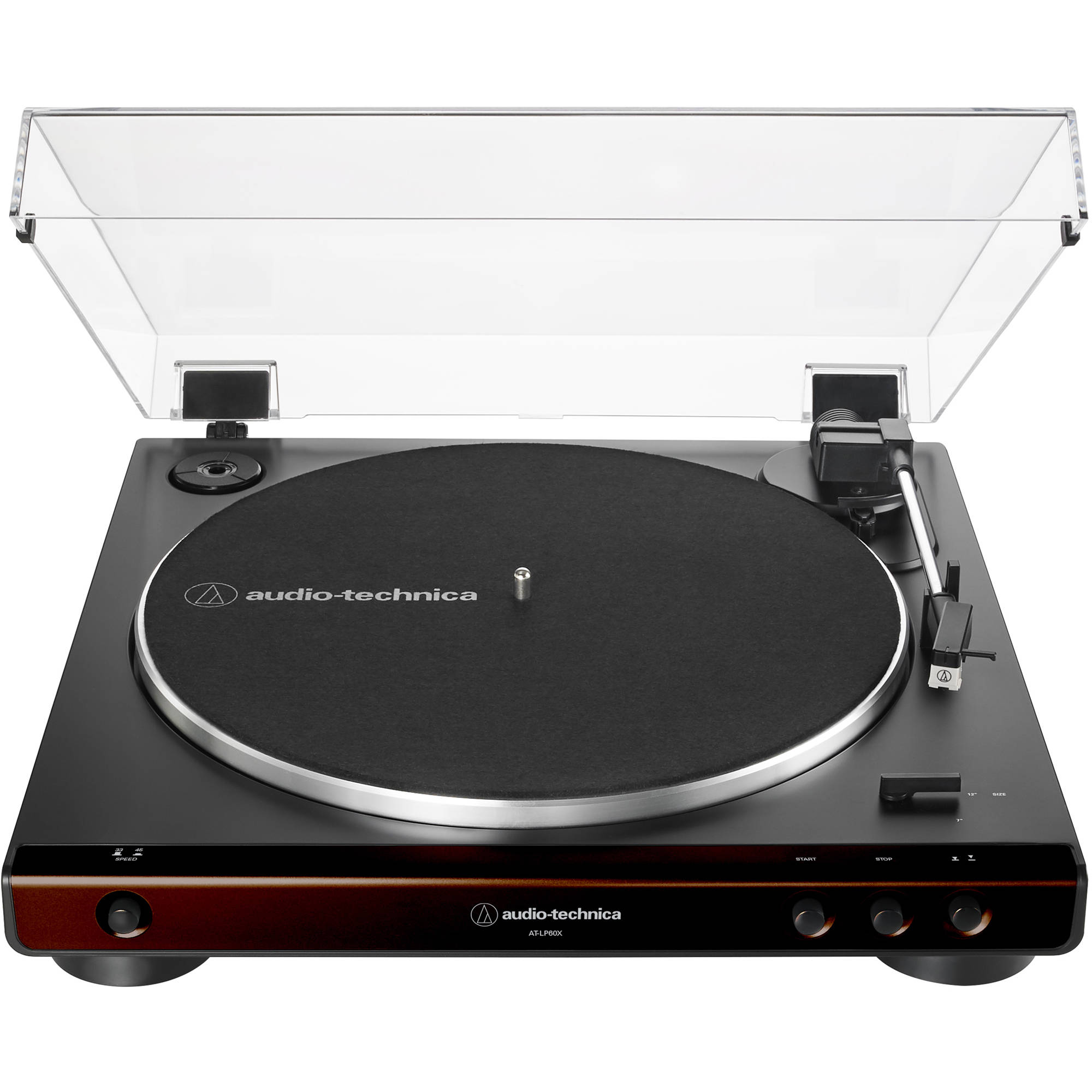 3f73780c70c118ff43f046d0d6780fe5.jpg Tocadiscos estéreo Audio-Technica AT-LP60X (marrón y negro) - Imagen 1
