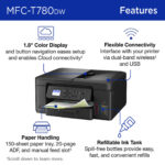 Impresora todo en uno de inyección de tinta a color inalámbrica Brother MFC-T780DW INKvestment Tank - Imagen 4