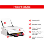 Canon PIXMA TS8820 Wireless All-in-One Inkjet Printer with CLI-231/PGI-230 5-Color Ink Tank Kit - Imagen 9