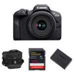 Canon EOS R100 Mirrorless Camera with 18-45mm Lens and Essentials+ Kit