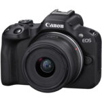Canon EOS R50 Mirrorless Camera with 18-45mm & 50mm f/1.8 Lenses and Essentials+ Kit (Black) - Imagen 2