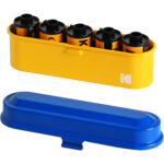 Caja de película Kodak de acero de 135 mm (tapa azul/cuerpo amarillo) - Imagen 4
