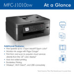 Brother MFC-J1010DW Wireless Inkjet All-in-One Color Printer with LC401 High-Yield Black Ink Cartridges Kit (Manufacturer Refurbished) - Imagen 7