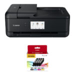Canon Pixma TS9520a Wireless All-in-One Inkjet Printer with CLI-281 4-Color Ink Tank Value Pack (Black)
