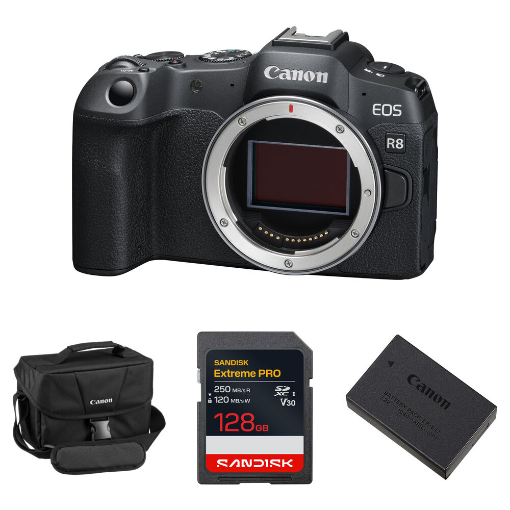 489568feea68785738cd1d6e844ec37b.jpg Canon EOS R8 Mirrorless Camera with Essentials+ Kit - Imagen 1