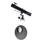 Celestron PowerSeeker 114EQ 114 mm f/8 Telescopio reflector y kit de filtro solar EclipSmart
