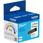Cinta de etiquetas Brother Btag para P-Touch PT-N10, PT-N20 y PT-N25BT (blanco sobre negro, 0,5" x 13,1') - Imagen 2
