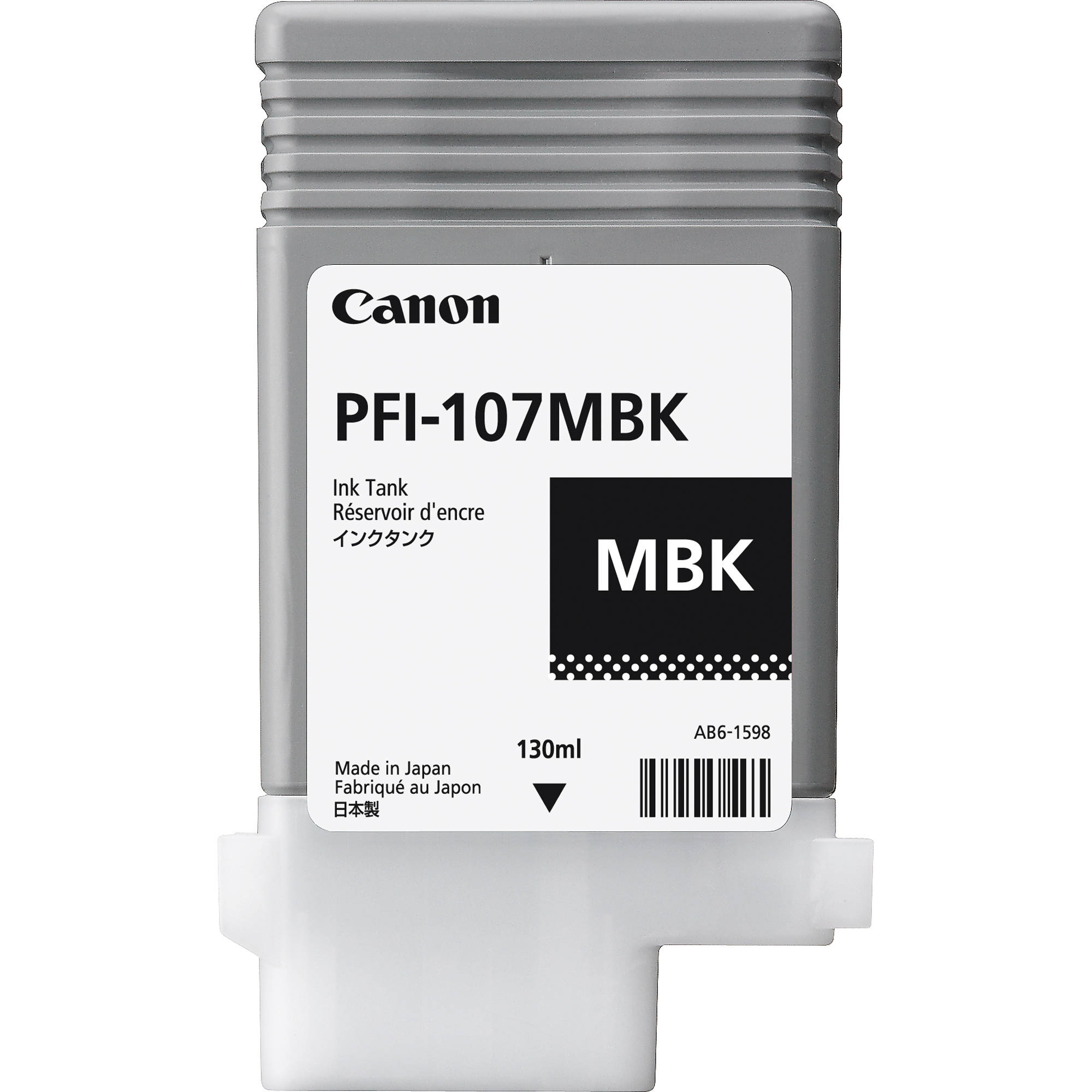 4b1e74e2a1a1ab95ed82c9e4409a3d00.jpg Canon PFI-107MBK Matte Black Ink Cartridge (130mL) - Imagen 1