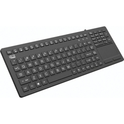4b681d2884c28c20e0708456793db33f.jpg Adesso SlimTouch 270 Teclado táctil antimicrobiano impermeable (negro) - Imagen 1