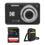 Cámara digital Kodak PIXPRO FZ55 con kit de accesorios (negro) - Imagen 2
