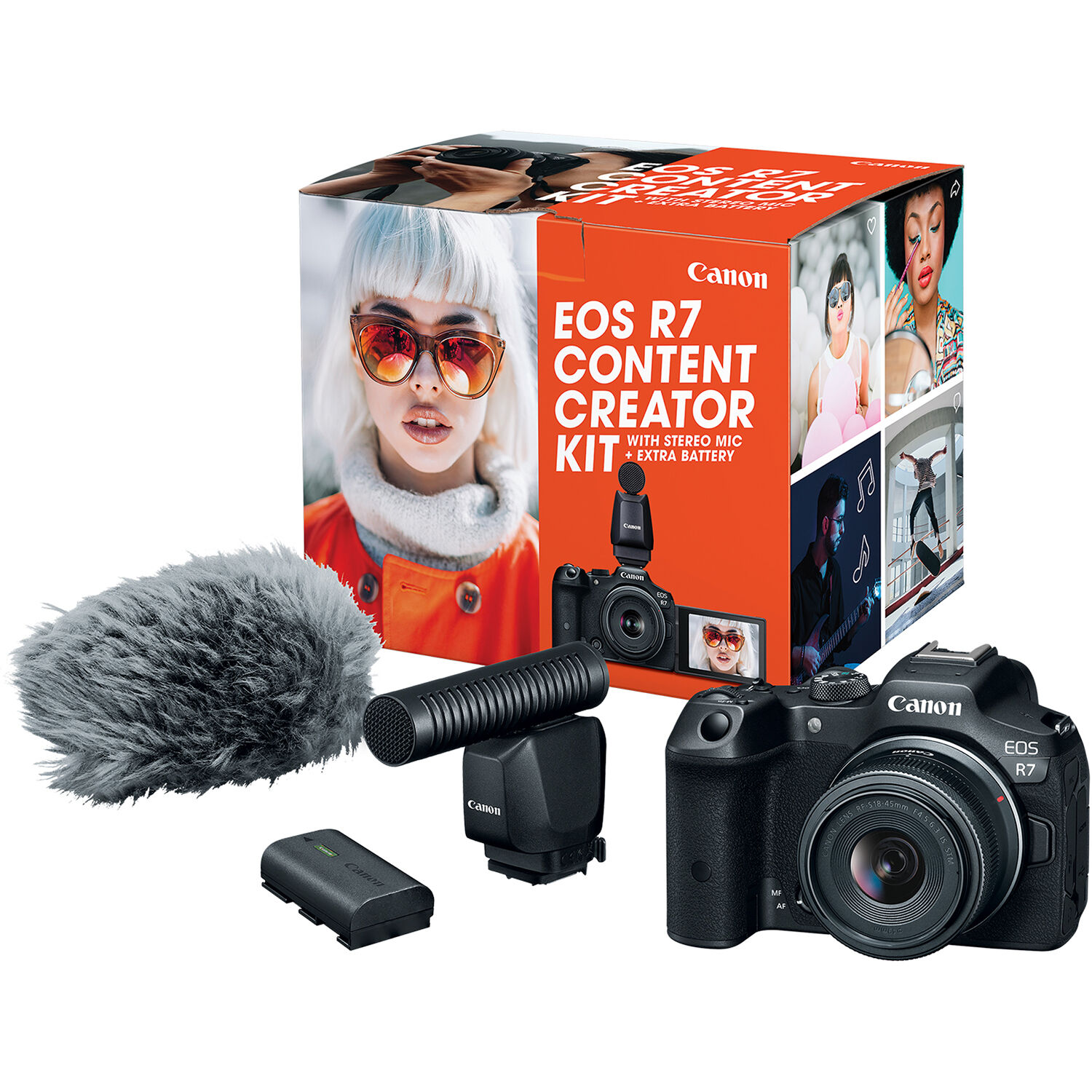 4c5631f600e291adff3230f52fd788dd.jpg Canon EOS R7 Mirrorless Camera with 18-45mm Lens Content Creator Kit - Imagen 1