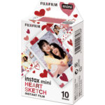 Película instantánea FUJIFILM instax mini (Boceto de corazón, 10 exposiciones)
